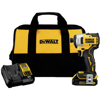 PLUMBING | Dewalt ATOMIC 20V MAX Brushless Lithium-Ion 1/4 in. Cordless Impact Driver Kit (1.5 Ah) - DCF809C1