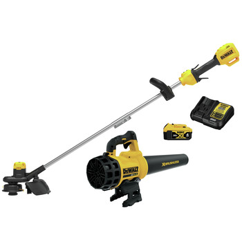 OUTDOOR POWER COMBO KITS | Dewalt 20V MAX Cordless Lithium-Ion 4 Ah 13 ft. String Trimmer / 20V MAX XR Brushless Handheld Blower Kit - DCKO975M1